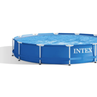 Piscina Estructural Redonda INTEX Metal Frame, 366 x 76 cm, 6.503L, con Bomba