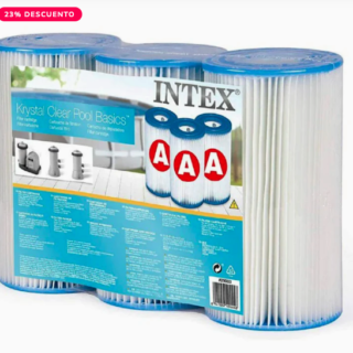 Pack 3 Cartuchos Filtro INTEX Tipo A